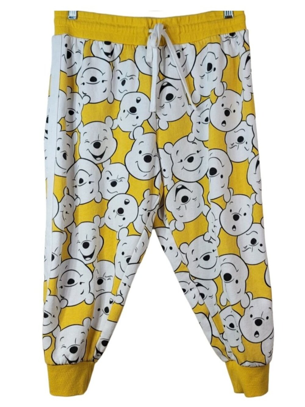 Disney Parks Winnie The Pooh All Over Print Jogger Yellow Medium Crop Sweatpants